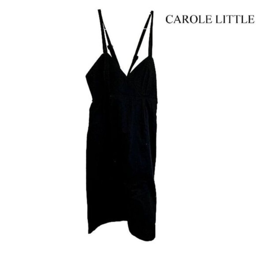 Carole Little Women's V Neck Adjustable Spaghetti Straps Sleeveless Dress‎